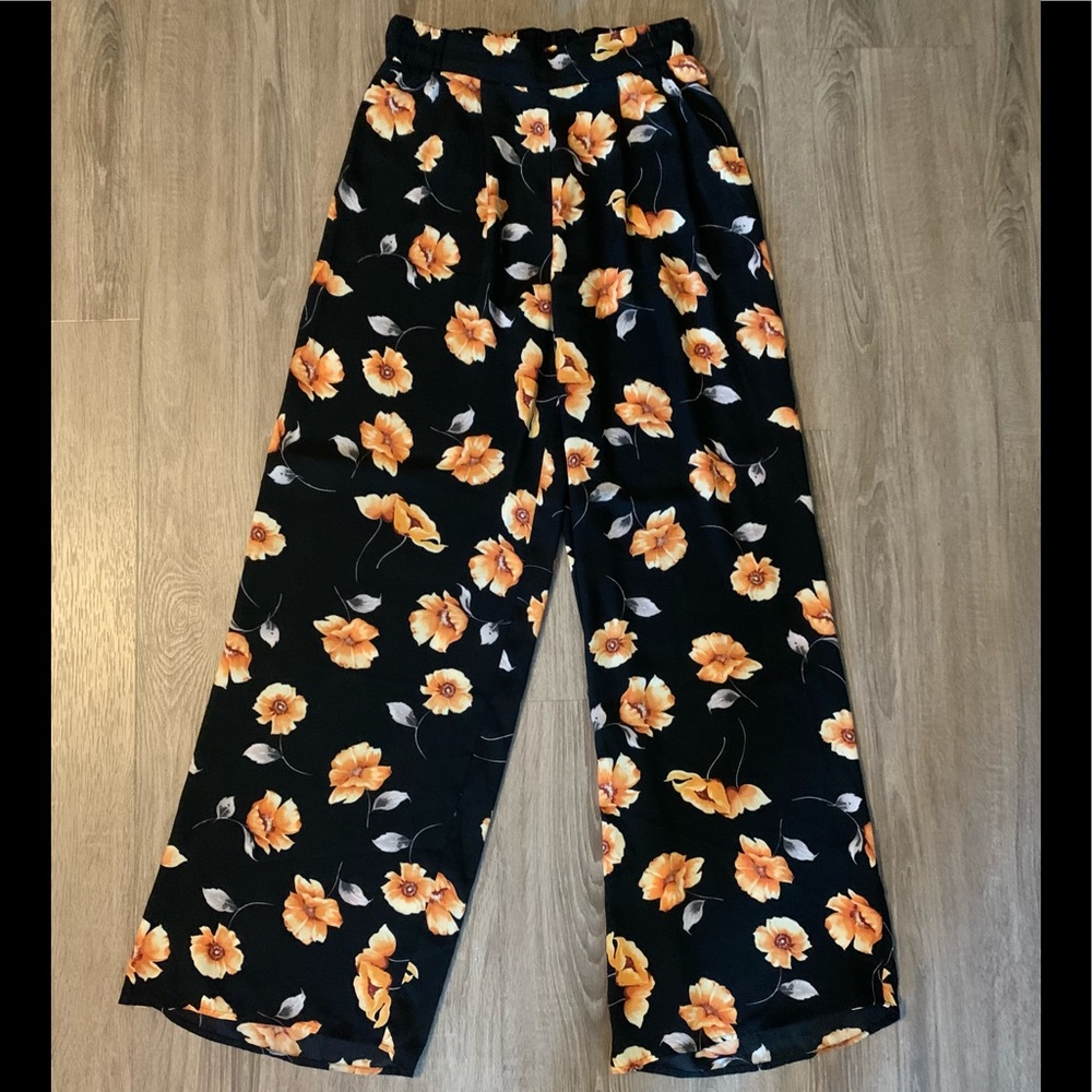 Poppy Printed Flowy Wide-Legged Pants